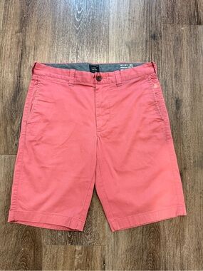 J.Crew Stretch Chino Shorts Men’s 30 Coral Pink red 10” Inseam Lightweight
